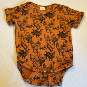 Kate Quinn Organic Cotton Chicken Print Onesie